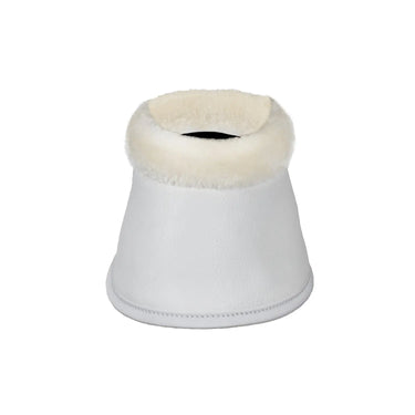 Buy Acavallo Eco-Leather White Bell Boots With Velcro Fastening  | Online for Equine