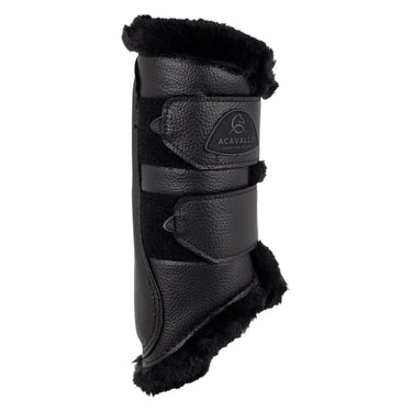 Buy Acavallo Front Brushing Black Boots With Synthetic Fur With Double Velcro  | Online for Equine