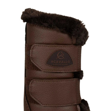 Buy Acavallo Front Brushing Dark Brown Boots With Synthetic Fur With Double Velcro  | Online for Equine