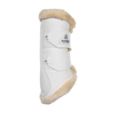 Buy Acavallo Front Brushing White Boots With Synthetic Fur With Double Velcro  | Online for Equine