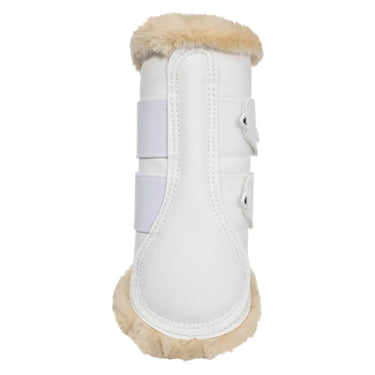 Buy Acavallo Front Brushing White Boots With Synthetic Fur With Double Velcro  | Online for Equine