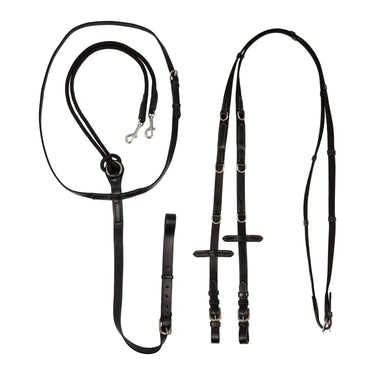 Buy Acavallo Italian Leather And Round Nylon Thiedemann Reins  | Online for Equine