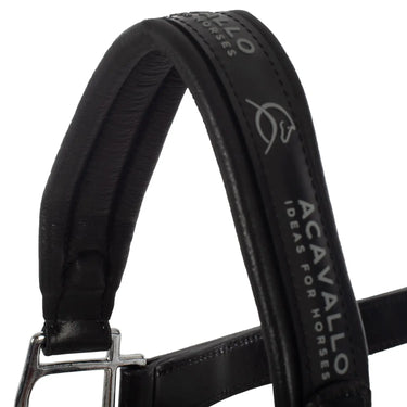 Buy Acavallo Leather Halter With Ergonomic Pollguard - Calfskin Lining  | Online for Equine
