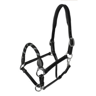 Buy Acavallo Leather Halter With Ergonomic Pollguard - Rope Noseband  | Online for Equine