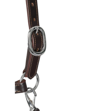 Buy Acavallo Leather Halter With Ergonomic Pollguard - Rope Noseband  | Online for Equine