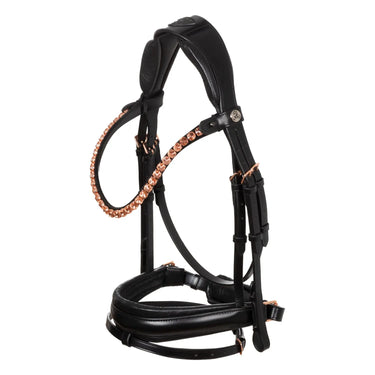 Buy Acavallo Ninfea Straight Noseband Rosegold Fittings Anatomic Leather Bridle  | Online for Equine