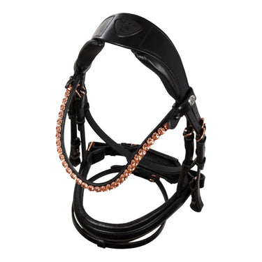 Buy Acavallo Ninfea Straight Noseband Rosegold Fittings Anatomic Leather Bridle  | Online for Equine