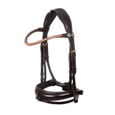 Buy Acavallo Ninfea Straight Noseband Rosegold Fittings Anatomic Leather Bridle  | Online for Equine