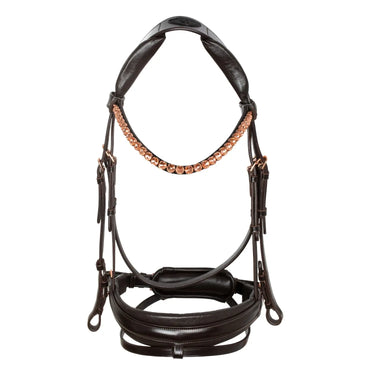 Buy Acavallo Ninfea Straight Noseband Rosegold Fittings Anatomic Leather Bridle  | Online for Equine