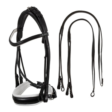 Buy Acavallo Parnaso Rolled Leather Double Reins Bridle  | Online for Equine