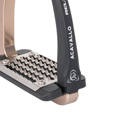 Acavallo Rel-X Easy Stirrups Shaped Arm- Titanium Rose| Online For Equine