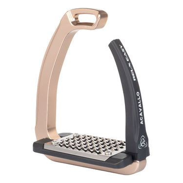 Acavallo Rel-X Easy Stirrups Shaped Arm- Titanium Rose| Online For Equine