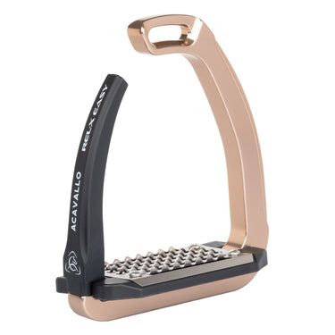 Acavallo Rel-X Easy Stirrups Shaped Arm- Titanium Rose| Online For Equine