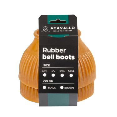 Acavallo Rubber Over Reach Boots With Logo (Sold In Pairs) Black| Online For Equine