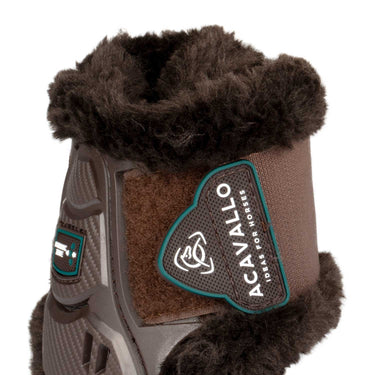Acavallo Skeleton Dynamic Zone Fetlock Boots With Synthetic Sheepskin- Dark Brown| Online For Equine