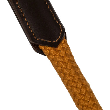 Buy Acavallo Soft Leather Draw Reins W/Round Nylon Rope Dark Brown  | Online for Equine