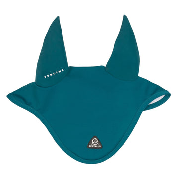 Acavallo Sublime Spandex Fly Veil With Silicone Logo Patch- Petrol| Online For Equine