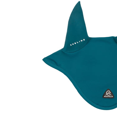 Acavallo Sublime Spandex Fly Veil With Silicone Logo Patch- Petrol| Online For Equine