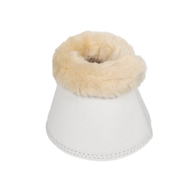 Buy Acavallo White Bell Boots W/Synthetic Fur In Pu Leather W/Velcro Fastening  | Online for Equine