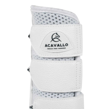 Buy Acavallo White Hind Brushing Horse Boots Neoprene Perforated With Triple Velcro | Online for Equine
