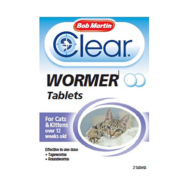Buy Bob Martin Clear Wormer Tablets For Cats & Kittens | Online for Equine