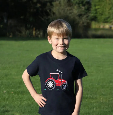 British Country Collection Big Red Tractor Childrens T-Shirt| Online For Equine