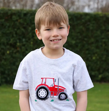 British Country Collection Big Red Tractor Childrens T-Shirt| Online For Equine