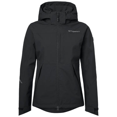 Buy Stierna Storm Ladies Short Waterproof Black Rain Coat | Online for Equine