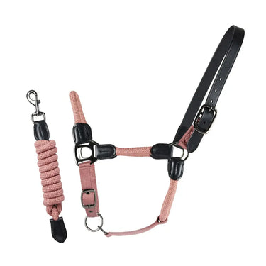 Cameo Equine Dusky Pink Rope Leather Headcollar & Leadrope| Online For Equine