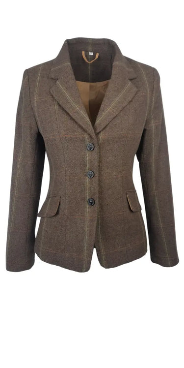 Buy the Cameo Equine Ladies Phoebe Brown Tweed Jacket | Online for Equine
