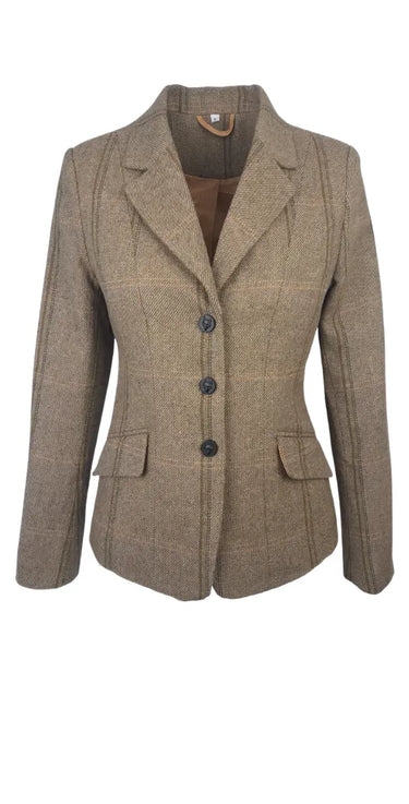 Buy the Cameo Equine Ladies Phoebe Green Tweed Jacket | Online for Equine