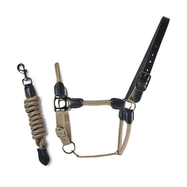 Cameo Equine Mocha Rope Leather Headcollar And Leadrope| Online For Equine