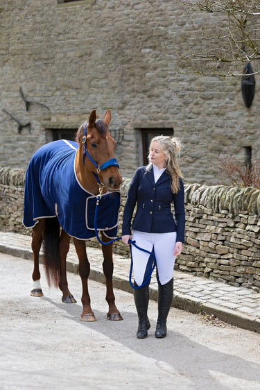 Cameo Equine Navy Suede Elite Headcollar & Leadrope| Online For Equine