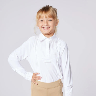 Cameo Equine White Junior Classic Long Sleeve Show Shirt| Online For Equine