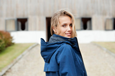 Buy Catago Ladies Navy Roy Waterproof Trench Coat| Online for Equine