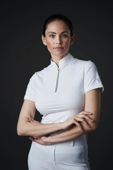 Catago Nice 1/4 Zip White Ladies Competition Shirt| Online For Equine