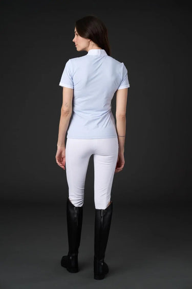 Catago Nice Xenon Blue Ladies Short Sleeve Competition Blouse| Online For Equine