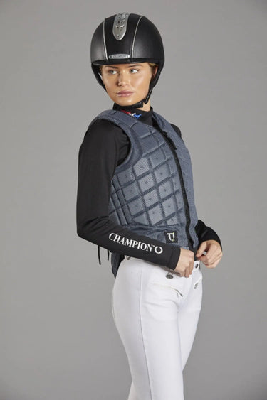 Buy the Champion Gunmetal Grey Titanium Adults Ti22 Body Protector | Online for Equine