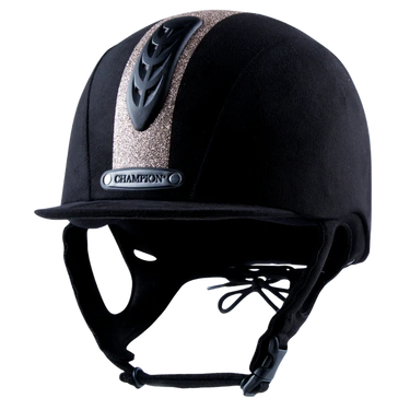 Champion Junior X-Air Black / Rose Gold Dazzle Plus Riding Hat| Online For Equine