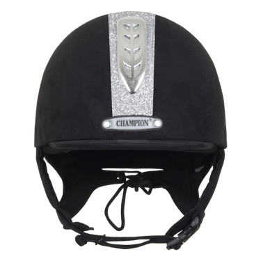 Champion Junior X-Air Black / Silver Dazzle Plus Riding Hat - 51cm| Online For Equine