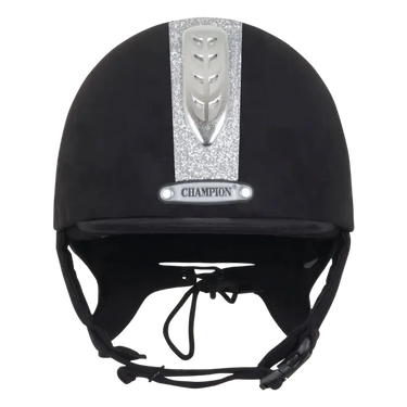 Champion Junior X-Air Black / Silver Dazzle Plus Riding Hat - 51cm| Online For Equine