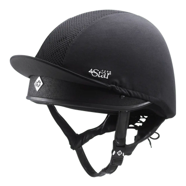 Buy Charles Owen Black 4 Star Ventilated Hat Silk| Online for Equine
