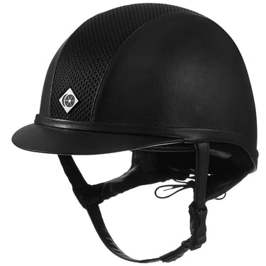 Buy Charles Owen Black Ayr8 Plus Leather Look Riding Hat| Online for Equine