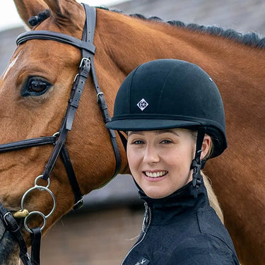Buy Charles Owen Black YR8 Riding Hat | Online for Equine 