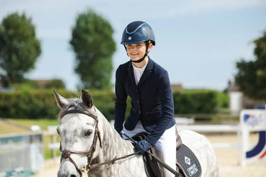 Buy Charles Owen EQX Kylo Navy Gloss & Silver Crystal MIPS Adjustable Riding Hat| Online for Equine