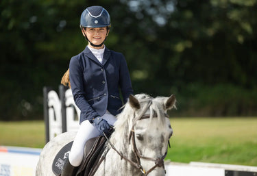 Buy Charles Owen EQX Kylo Navy Gloss & Silver Crystal MIPS Adjustable Riding Hat| Online for Equine