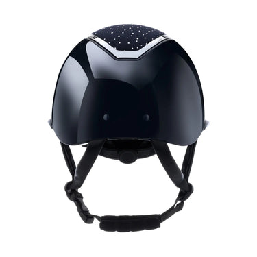Buy Charles Owen EQX Kylo Navy Gloss & Silver Crystal Wide Peak MIPS Adjustable Riding Hat| Online for Equine