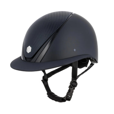 Charles Owen EQx Hyda Wide Peak MIPS Riding Helmet - Navy Matte / Navy Gloss (Carbon)
