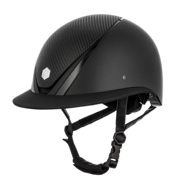Charles Owen EQx Hyda Wide Peak MIPS Riding Helmet - Black Matte / Black Gloss (Carbon)