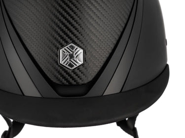 Charles Owen EQx Hyda Wide Peak MIPS Riding Helmet - Black Matte / Black Gloss (Carbon)